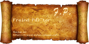 Freind Péter névjegykártya